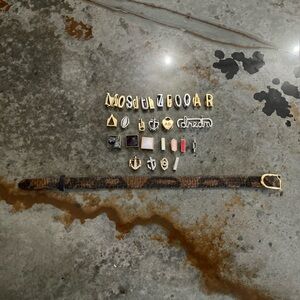 29 KEEP Collective silver gold charms letters stones dream pave lot & bracelet